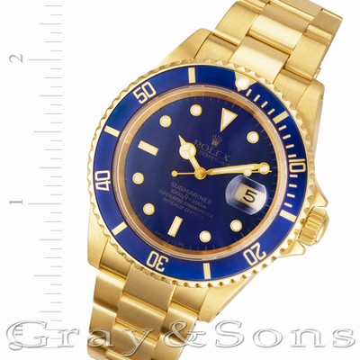 Rolex 16618 Submariner Automatic Male 18k yellow gold Replica Watches