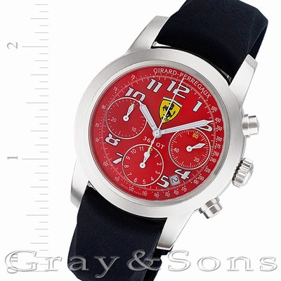 Girard Perregaux 8028 Ferrari Automatic Male 18k White Gold Replica Watches