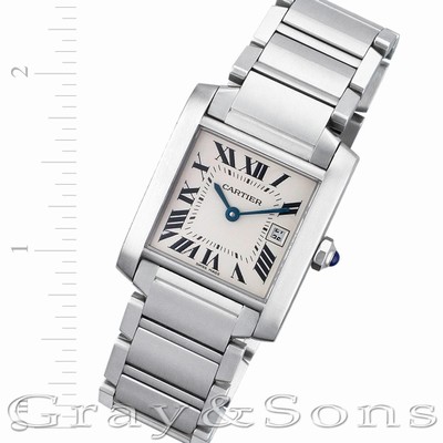 Cartier W51011Q3 Tank Francaise Quartz Unisex Stainless Steel Replica Watches