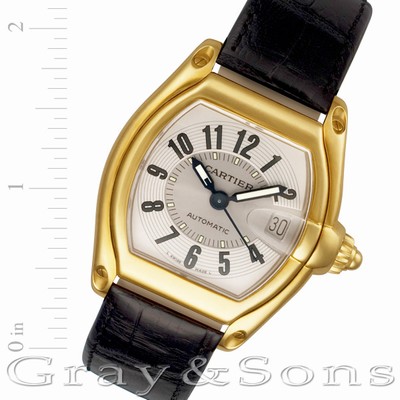 Cartier W62005V2 Roadster Automatic Male 18k yellow gold Replica Watches