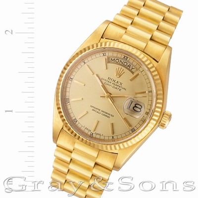 Rolex 18038 Day-Date Automatic Male 18k yellow gold Replica Watches