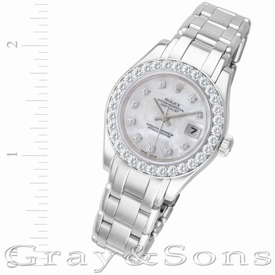 Rolex 80299 Pearlmaster Automatic Female 18k White Gold Replica Watches