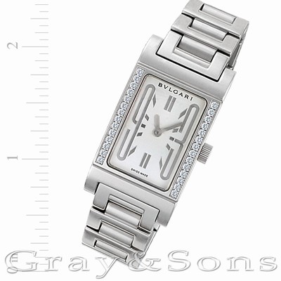 Bvlgari RTW39G Rettangolo Quartz Female 18k White Gold Replica Watches
