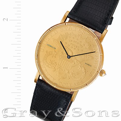 Corum Corum 2934 $20 Coin Quartz Male Gold Replica Watches
