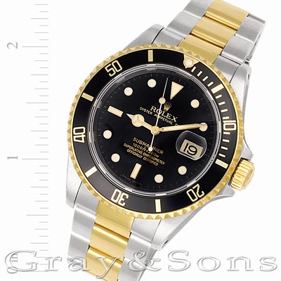 Rolex 16613 Submariner Automatic Male 18k gold & Stainless Steel Replica Watches