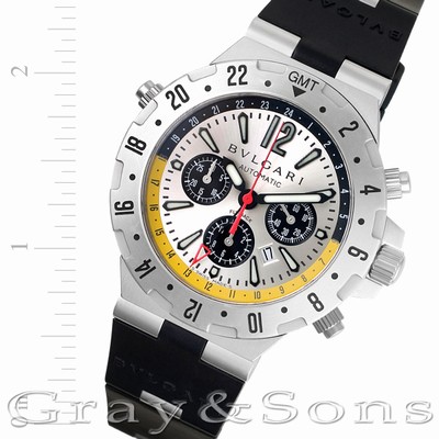 Bvlgari gmt40sfb Diagono Automatic Male Stainless Steel Replica Watches