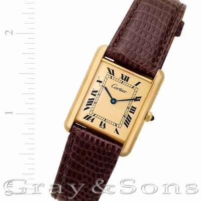 Cartier 88826 Tank Quartz Male Vermeil Replica Watches