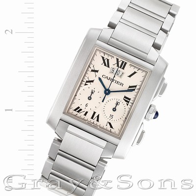 Cartier W51024Q3 Tank Francaise Quartz Male Stainless Steel Replica Watches