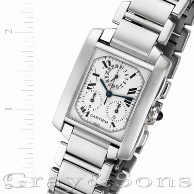 Cartier W51011Q3 Tank Francaise Quartz Male Stainless Steel Replica Watches