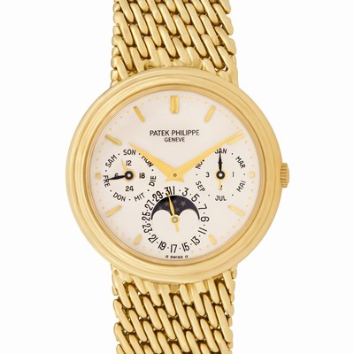 Patek Philippe 3945-1 Perpetual Calendar Automatic Male 18k yellow gold Replica Watches