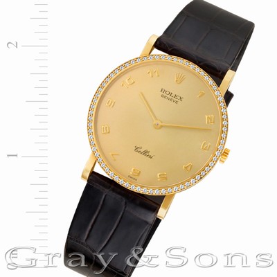 Rolex 5114 Cellini Quartz Male 18k yellow gold Replica Watches