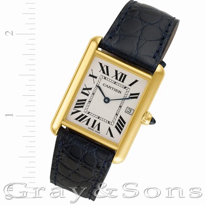 Cartier W1529756 Tank Louis Cartier Quartz Male 18k yellow gold Replica Watches