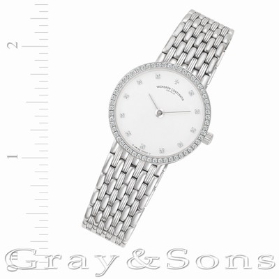 Vacheron Constantin 25693/454G patrimony Quartz Female 18k White Gold Replica Watches