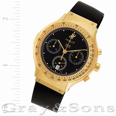 Hublot 1621.3 M D M Quartz Male 18k yellow gold Replica Watches