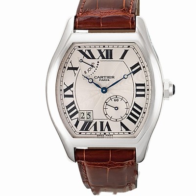 Cartier w1545951 Tortue Manual Male 18k White Gold Replica Watches