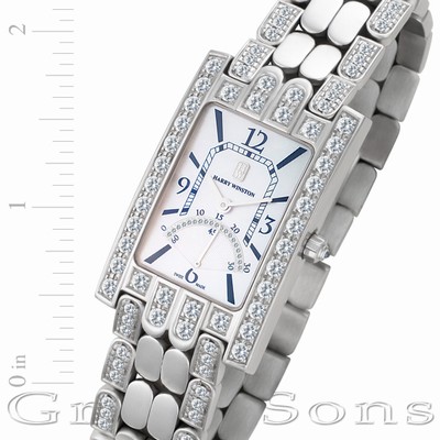 Harry Winston 310uqsrw-008262 AVENUE Quartz Male 18k White Gold Replica Watches