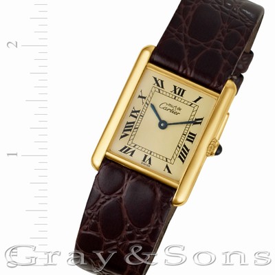 Cartier 1615 Tank Vermeil Quartz Male Vermeil Replica Watches