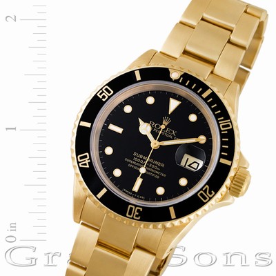 Rolex 16618 Submariner Automatic Male 18k yellow gold Replica Watches