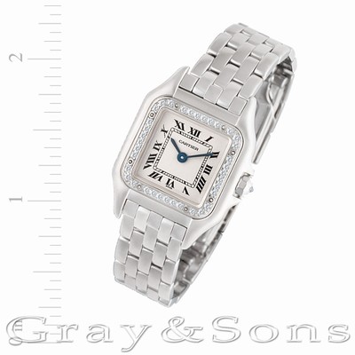 Cartier WF3091F3 Panthere Quartz Female 18k White Gold Replica Watches