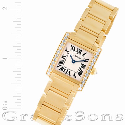 Cartier 2385 Tank Francaise Quartz Female 18k yellow gold Replica Watches