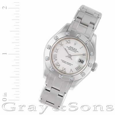 Rolex 80319 Pearlmaster Automatic Female 18k White Gold Replica Watches