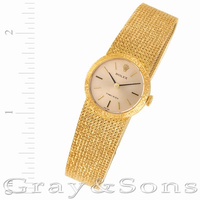 Rolex 2642 Precision Manual Female 18k yellow gold Replica Watches