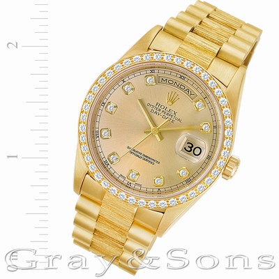 Rolex 18348 Day-Date Automatic Male 18k yellow gold Replica Watches