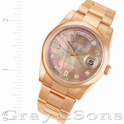 Rolex 118205 Day-Date Automatic Male 18k rose gold Replica Watches