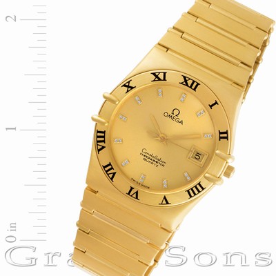 Omega Omega 4253 Constellation Quartz Male 18k Yellow Gold Replica Watches
