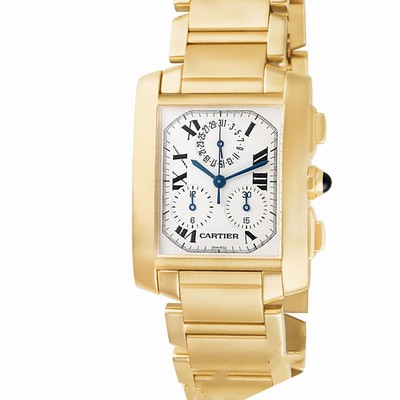 Cartier w50005r2 Tank Francaise  Male 18k yellow gold Replica Watches