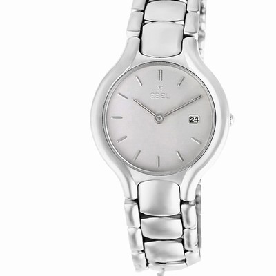 Ebel 384960 Beluga Quartz Male 18k White Gold Replica Watches