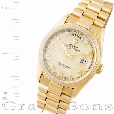 Rolex 18238 Day-Date Automatic Male 18k yellow gold Replica Watches