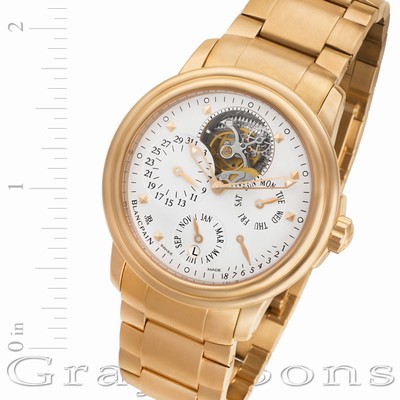 Blancpain 2625-3618a-53B Leman Perpetual Automatic Male 18k rose gold Replica Watches