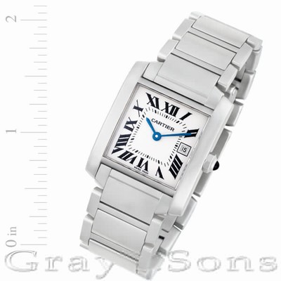 Cartier W51011Q3 Tank Francaise Quartz Unisex Stainless Steel Replica Watches