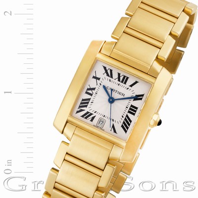 Cartier W5001R2 Tank Francaise Automatic Male 18k yellow gold Replica Watches