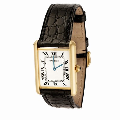 Cartier W5200024 Tank Quartz Male 18k yellow gold Replica Watches