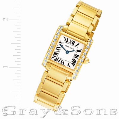 Cartier 2385 Tank Francaise Quartz Female 18k yellow gold Replica Watches