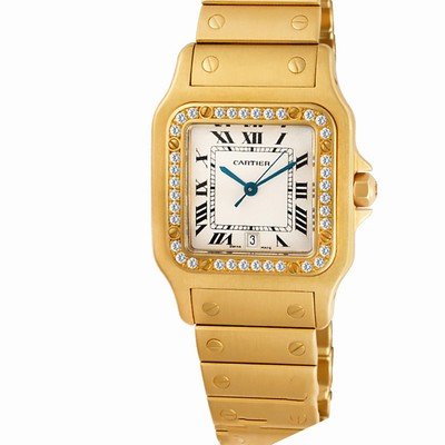 Cartier wm3001C5 Santos Quartz Unisex 18k yellow gold Replica Watches