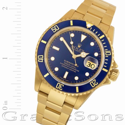 Rolex 16618 Submariner Automatic Male 18k yellow gold Replica Watches