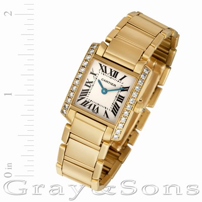 Cartier WE1001R8 Tank Francaise Quartz Female 18k yellow gold Replica Watches