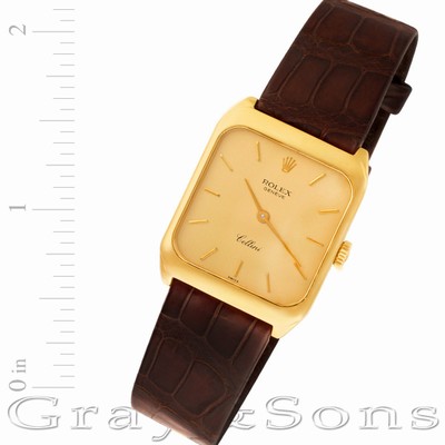 Rolex 4131 Cellini Manual Unisex 18k yellow gold Replica Watches