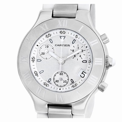 Cartier W10184U2 Chronoscaph 21 Quartz Unisex Stainless Steel Replica Watches