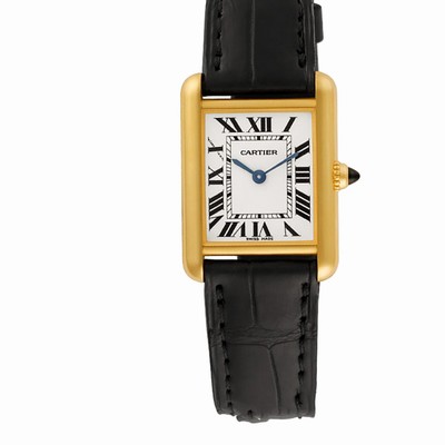 Cartier 2442 Tank Quartz Unisex 18k yellow gold Replica Watches