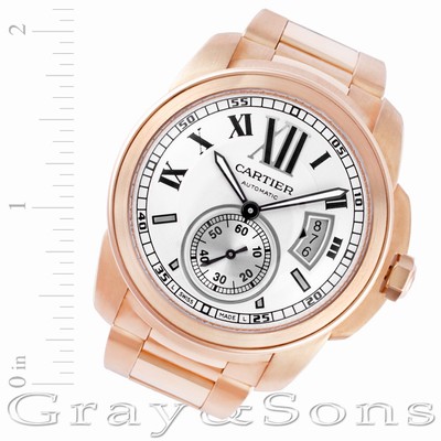 Cartier W7100018 Calibre Automatic Male 18k rose gold Replica Watches