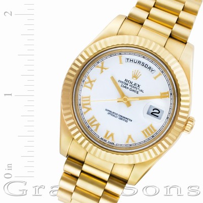 Rolex 218238 Day-Date II Automatic Male 18k yellow gold Replica Watches
