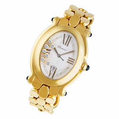 Chopard 277085-004 Happy Sport Quartz Female 18k yellow gold Replica Watches