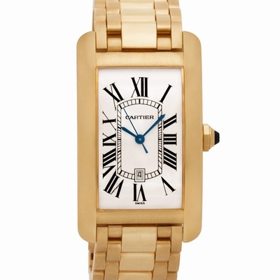 Cartier W26031K2 Tank American Automatic Male 18k yellow gold Replica Watches