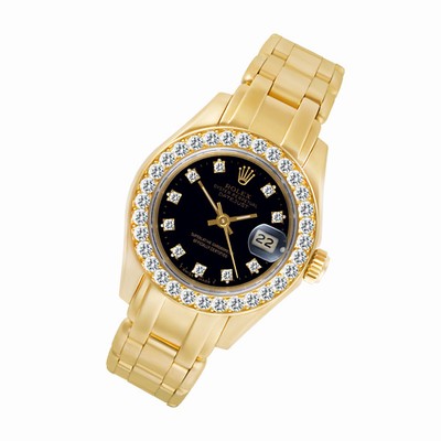 Rolex 69298 Pearlmaster Automatic Female 18k yellow gold Replica Watches