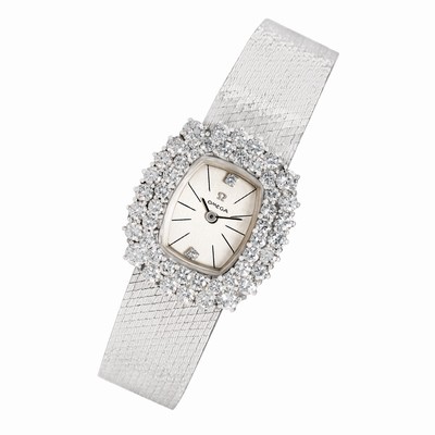 Omega Omega 2310 Classic Manual Female 18k White Gold Replica Watches