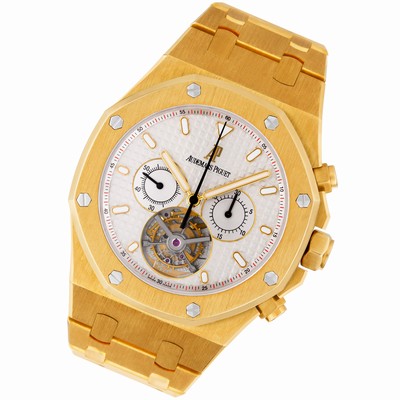 Audemars Piguet 25977BA.OO.1205BA.02 Tourbillon Manual Male 18k yellow gold Replica Watches